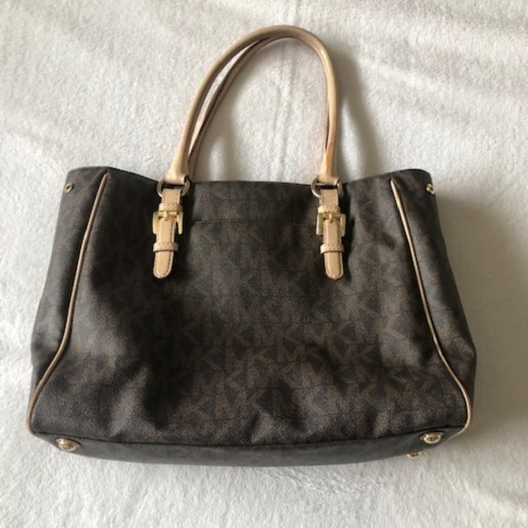 Signature MK MICHAEL KORS Large Tote Canvas Bag - Picture 6 of 12